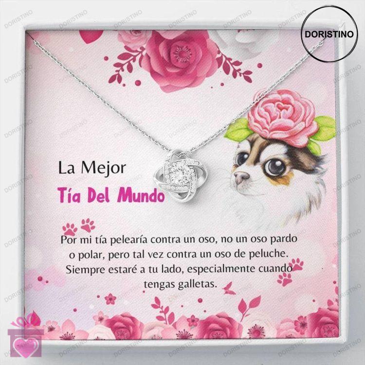 Aunt Necklace Spanish Dog Aunt Gift  Latina Dog Aunt Necklace  Tia Amante De Perro  Tia Collar Ca Doristino Limited Edition Necklace